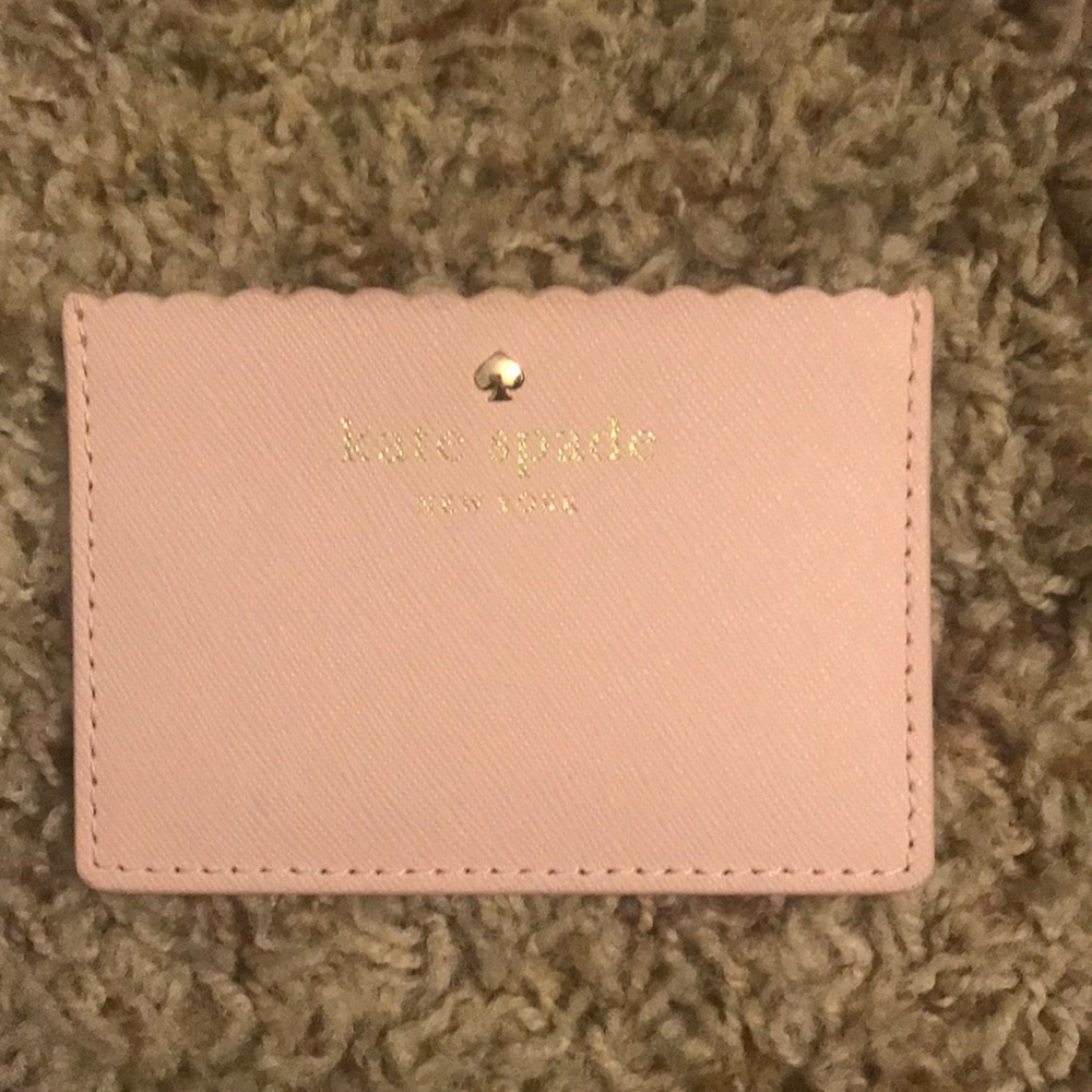 Kate Spade light Pink Scallop Card Holder